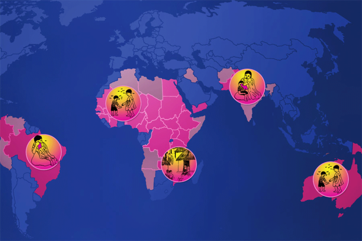 Map showing trachoma hotspots