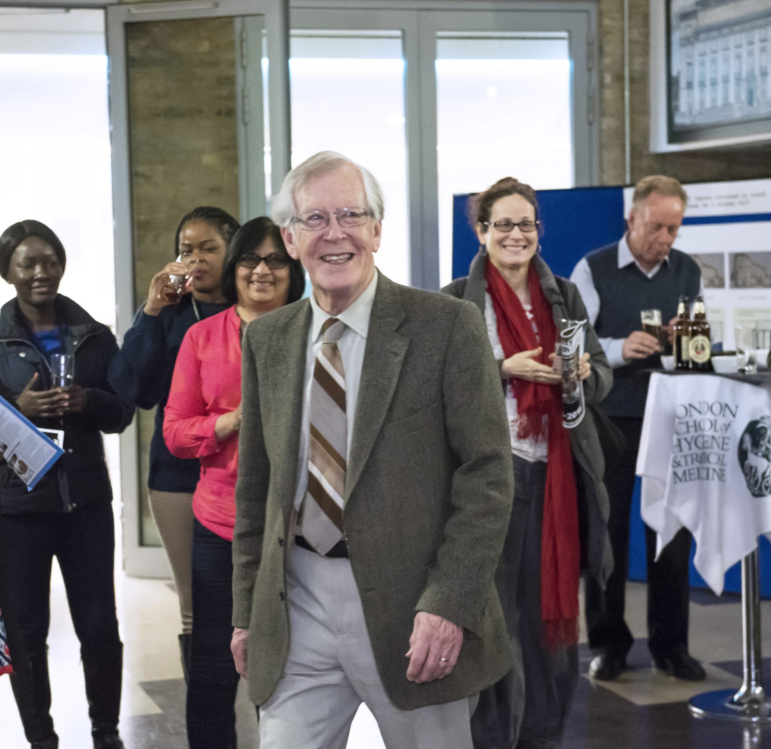 a photo of Gordon Johnson walking 